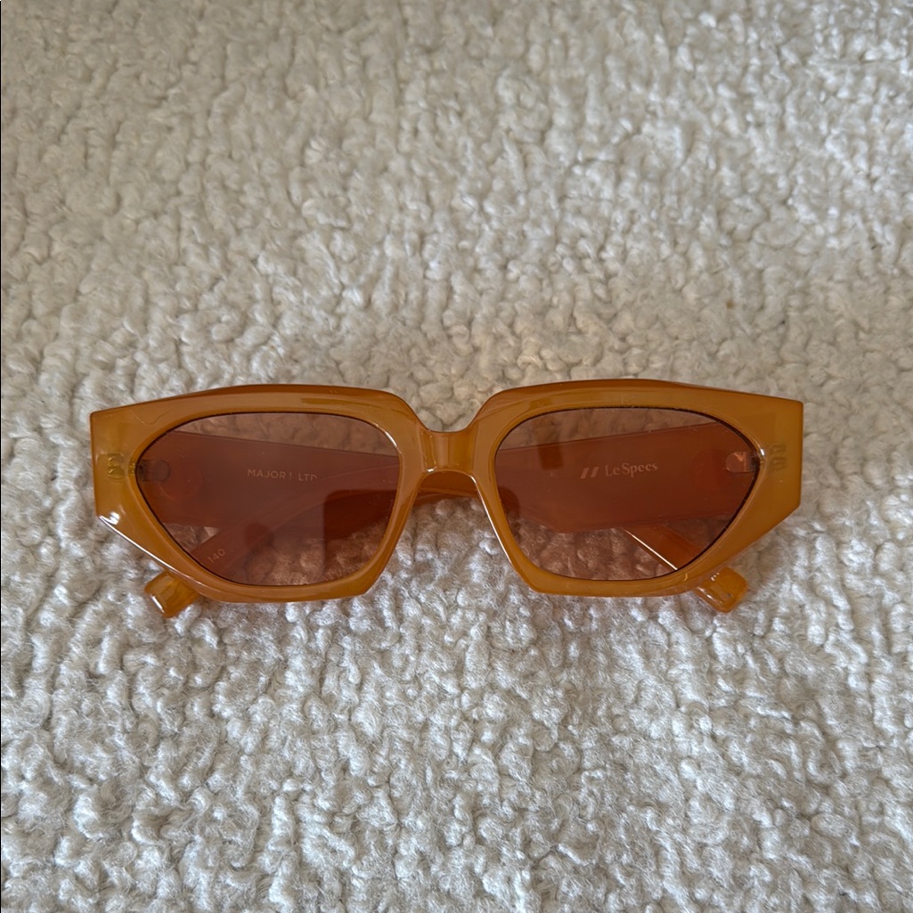 Le Specs Amber Orange Cat-Eye Sunglasses